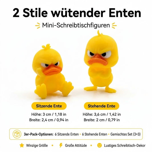 😠 Angry Duck asztali figura – Dobj fel egy vagányságot az asztalodra! 🐥
