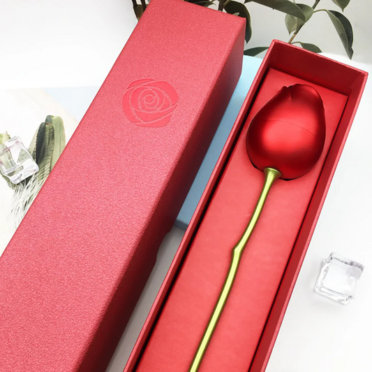 Rózsa szál szív alakú medál nyaklánc ajándék szett