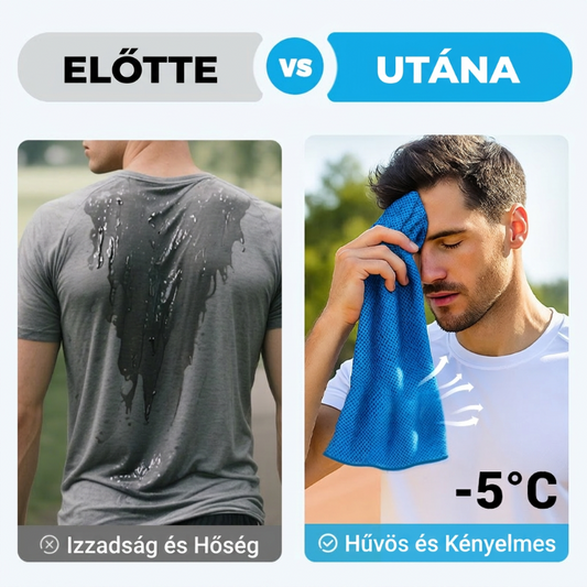 ❄️ Maradjon hűvösen azonnal bárhol – Azonnali hűsítő törölköző (hordozható, összecsukható, többfunkciós) 🌞