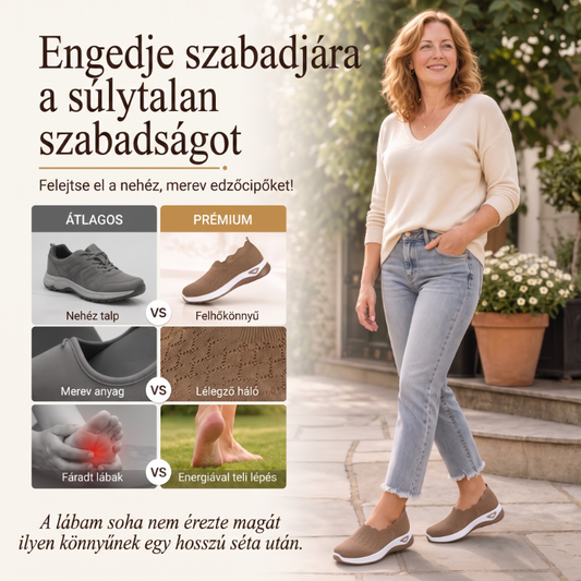 🌬️ Könnyű lélegző női sétálócipő egész napos kényelemhez