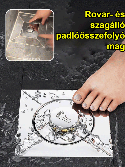 Lábas nyomású padlóösszefolyó a fürdőszobában