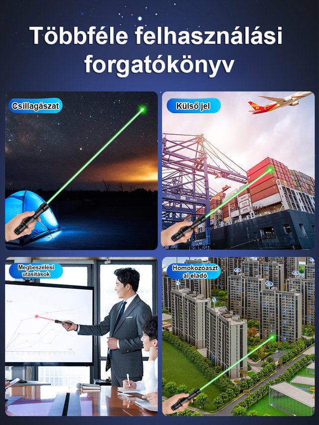 Nagy teljesítményű távolsági erős fényű lézer toll.