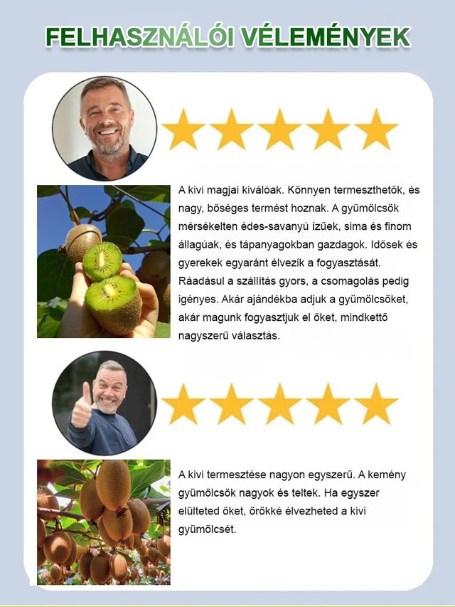 Fokozza a férfiak erejét Új zélandi bio kivi facsemete
