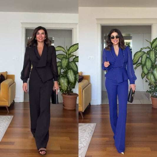 Női hálós, széles szárú nadrág és nadrág szett