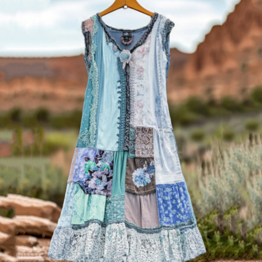 🔥 Vintage virágmintás ujjatlan ruha nőknek 🍃👗