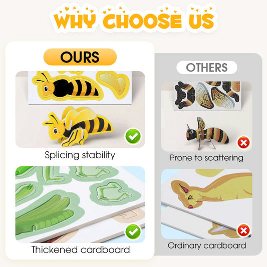 🎨3D oktató rejtvények gyerekeknek