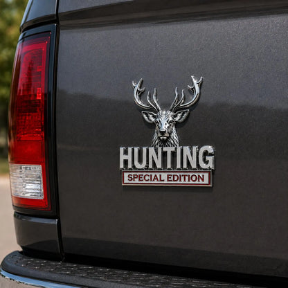 🦌 HUNTING Special Edition - 3D krómozott fém embléma az autódba