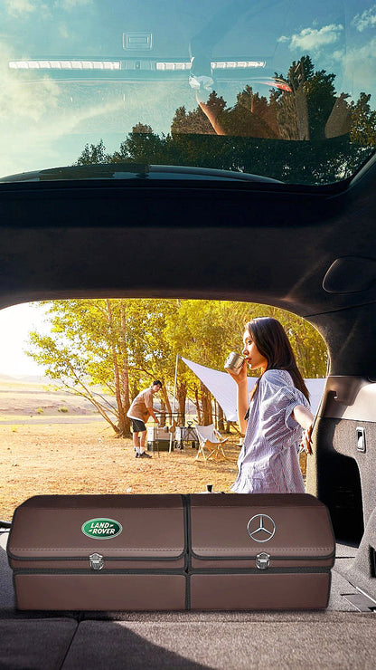 Bőr tárolórekesz az autó csomagtartójába