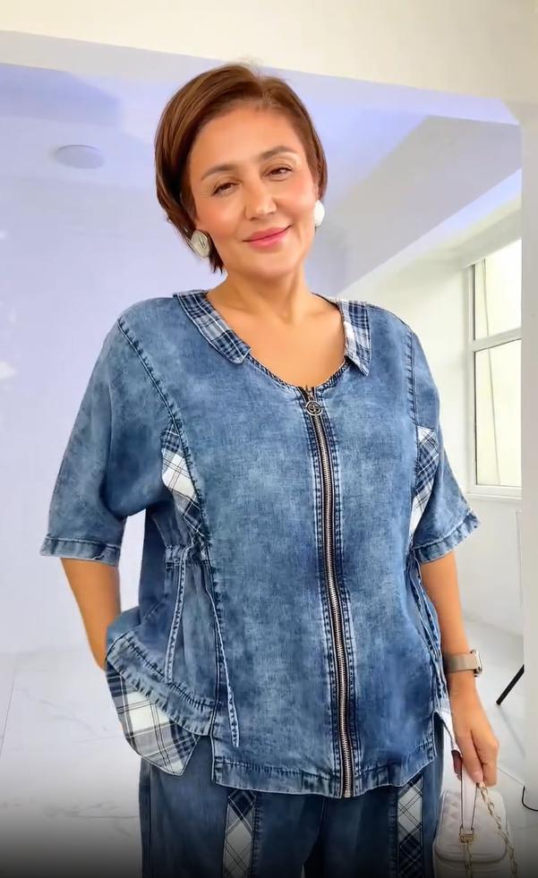 Női nyári divatos kerek nyakú nadrág cipzárral