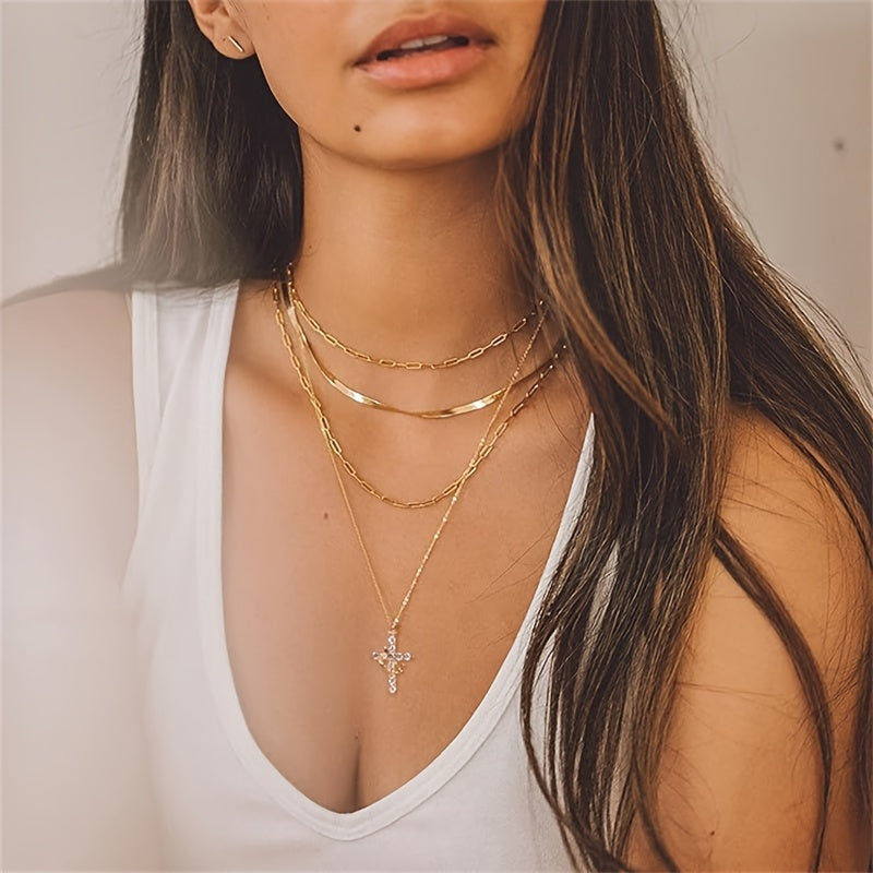 Korona kereszt hit nyaklánc