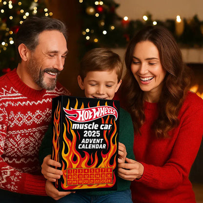 🔥Kiváló ajánlat - 50% kedvezmény🔥 - 🚗Hot Wheels Muscle játékautó adventi naptár - 24 nap 2025🎄