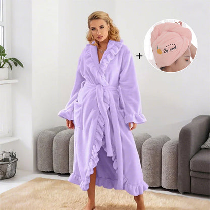 🧖 Puha és bolyhos fürdőköpeny - Bőrbarát anyag