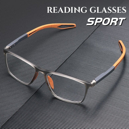 🎁Utolsó 50 szett elérhető 📿Ingyenes rózsa nyaklánc🔥Férfi sport ultra könnyű anti-kék presbyopikus szemüveg