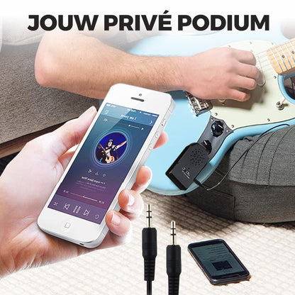 🎸Mini hordozható elektromos gitár erősítő készlet