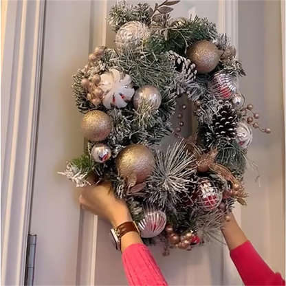 🏠Rozsdamentes acél tapadókorongos akasztó karácsonyi koszorúkhoz