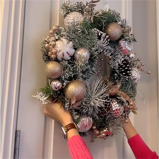 🏠Rozsdamentes acél tapadókorongos akasztó karácsonyi koszorúkhoz