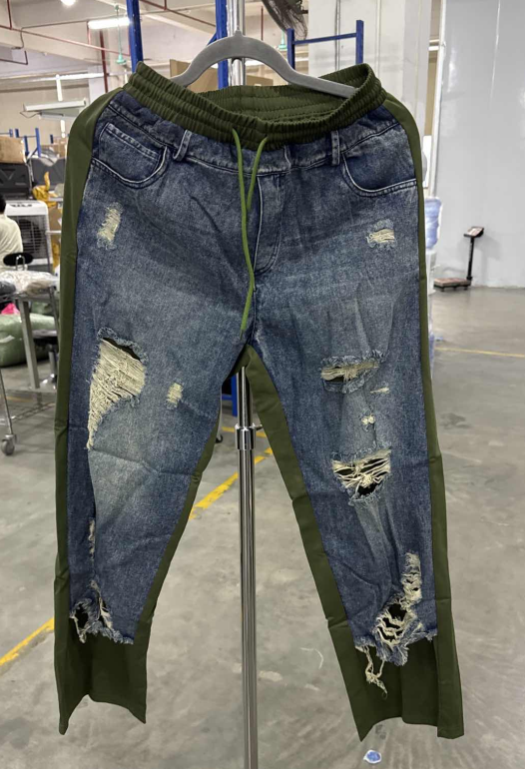 👖Széles szárú farmernadrág rugalmas derékkal