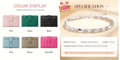 ✨Női bőr pénztárca több rekesszel és kártyatartókkal (1 db vásárlás, 2 db ingyen)