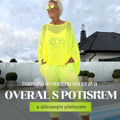 🌸Női overál + üreges lezser felső