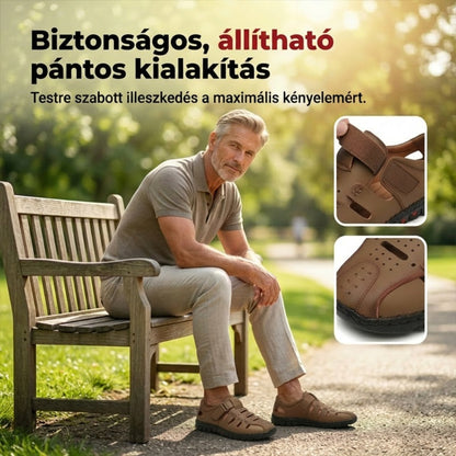 Stílusos bőr szandál