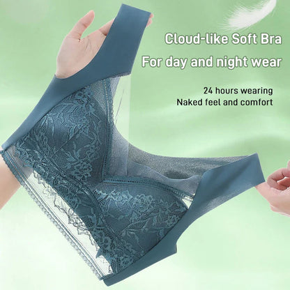 👙 Szuper kényelmes és puha női csipkés melltartó acélgyűrű nélkül【✨1 + 1 ingyenes】