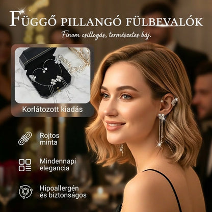 ✨PILLANGÓ ROJTOS STÍLUSÚ CIRKON FÜLBEVALÓ | TÖKÉLETES AJÁNDÉK🎁