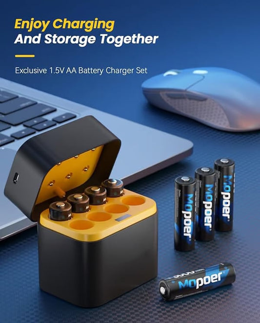 🔋 Intelligens akkumulátortöltő és -tároló doboz 💡Túltöltés elleni védelem
