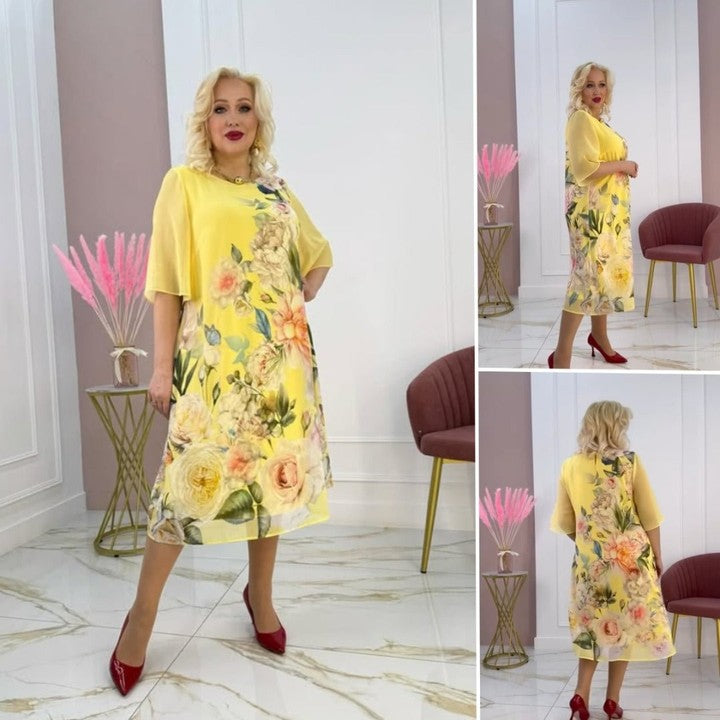 Női nyári ruha virágmintával