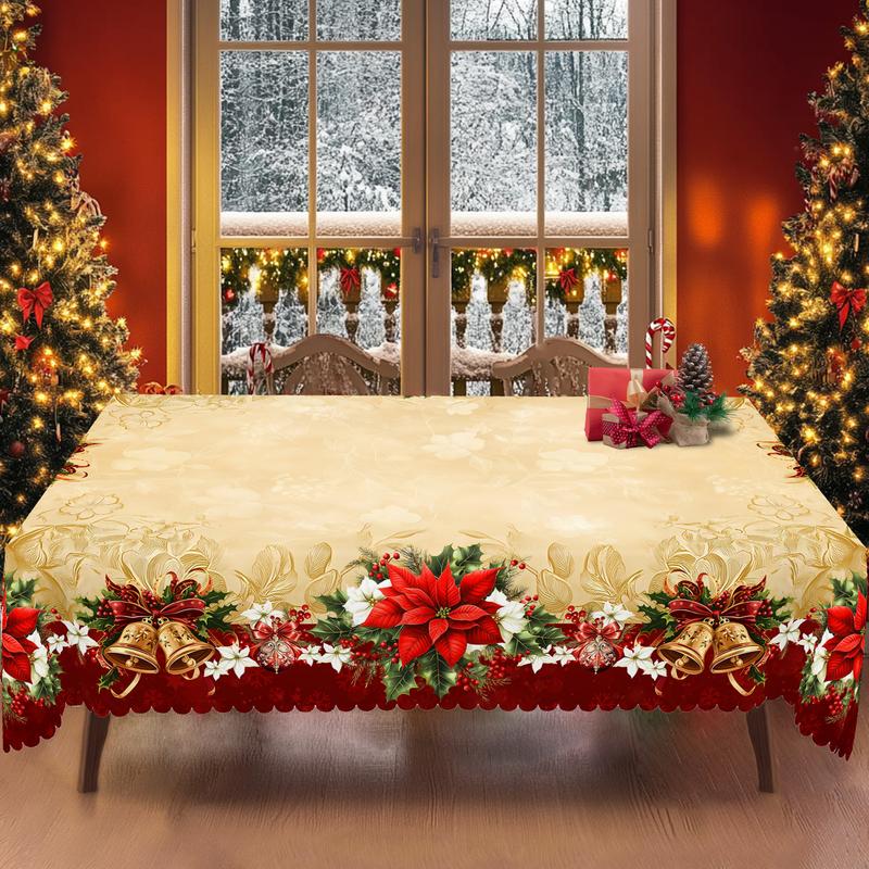 Prémium karácsonyi terítő – bájos Mikulás és rénszarvas motívum az örömteli családi pillanatokhoz