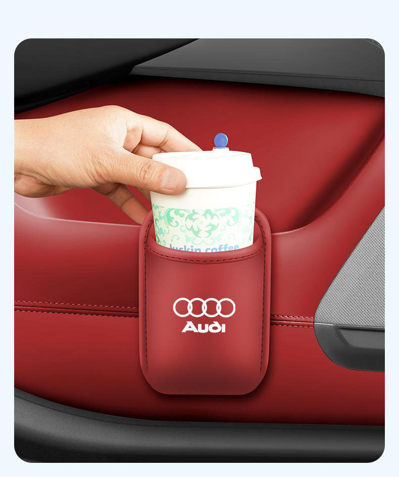 Bőr autós pohártartó szervező