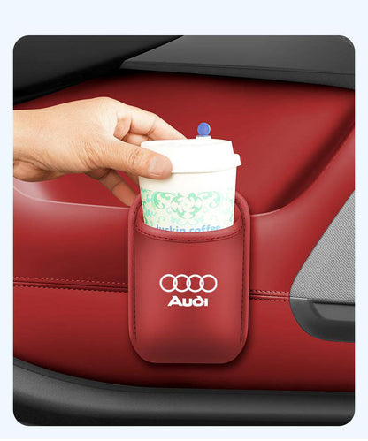 Bőr autós pohártartó szervező