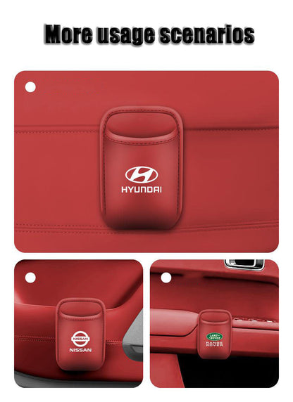 Bőr autós pohártartó szervező