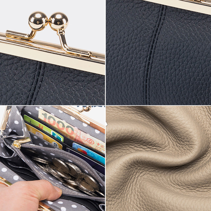 Hosszú pénztárca valódi bőrből