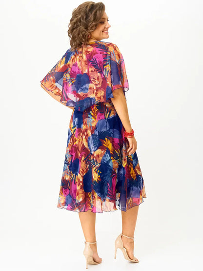 😎💃Új termékek nyárra💥[S-5XL]Laza sifon ruha nagy méretben | Kényelmes és szellős, tökéletes nyárra