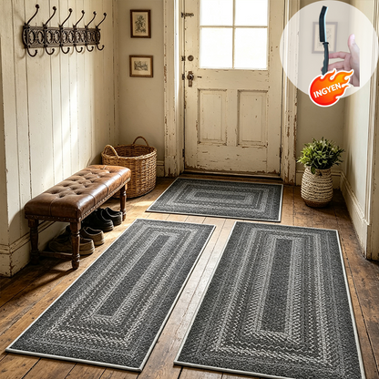 🏠 50% kedvezmény🧵Elegáns szőtt futószőnyeg – Poliészter – Csúszásmentes – Gyorsan nedvszívó 🚪