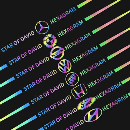 3D színes lézerfényvisszaverő autómatricák 4 db