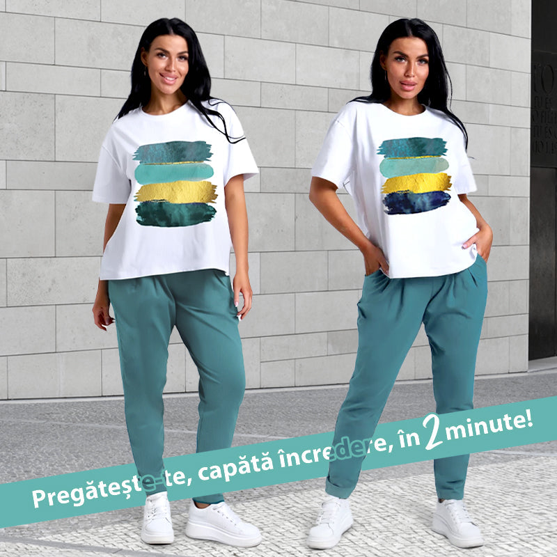 💥🍃 Sikkes, lezser kétrészes szett - Kényelmes és stílusos ✨