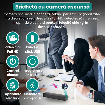 Öngyújtó rejtett kamerával, valódi elektromos gyújtás funkcióval, Full HD 1080p videofelvétellel, mozgásérzékeléssel, hurokfelvétellel