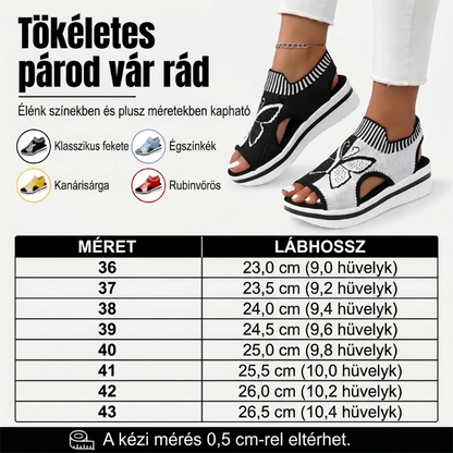 🦋👡Női szabadidős, nyitott orrú, vastag talpú strandpapucs (EU 36-43) 🏖️