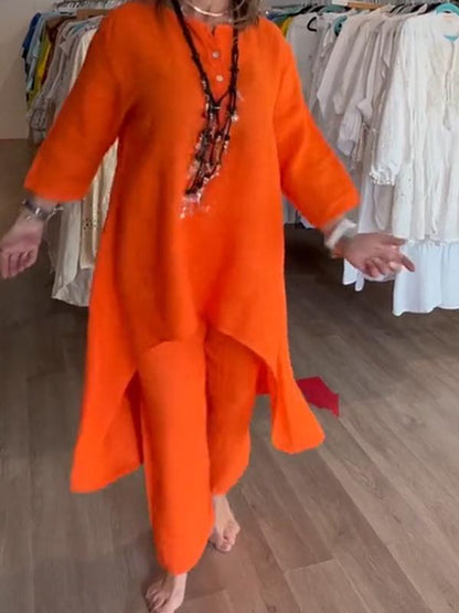 Női vászonöltöny monokróm színben