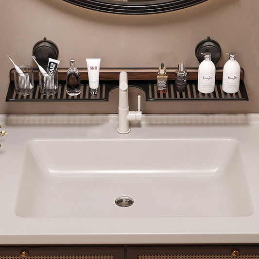 Dió színű alumínium csapteleptartó, fúrás nélkül: üreges lefolyó, erős és tartós