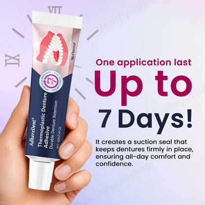 (🔥Vásároljon 1-et, kapjon 1-et ingyen🔥) AdhereDent hőre lágyuló fogsorragasztó, állandó fogsorrögzítés