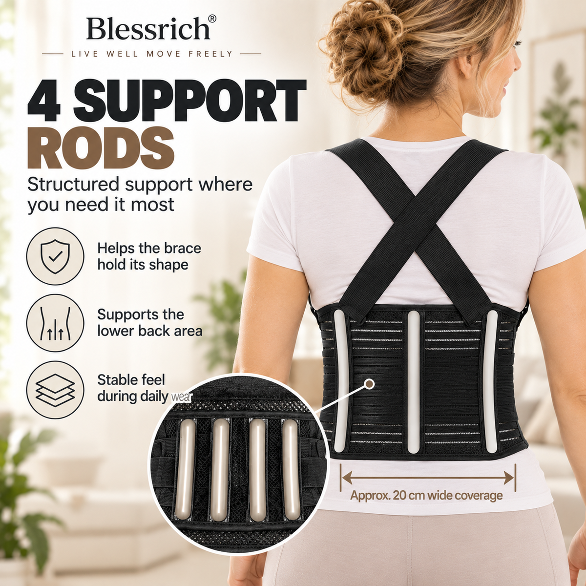 Prodyšný korektor držení těla – úleva od bolesti zad a zeštíhlení břicha