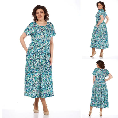 🔥Legjobb akció🔥🌺Nyári sifon ruha mintával👗