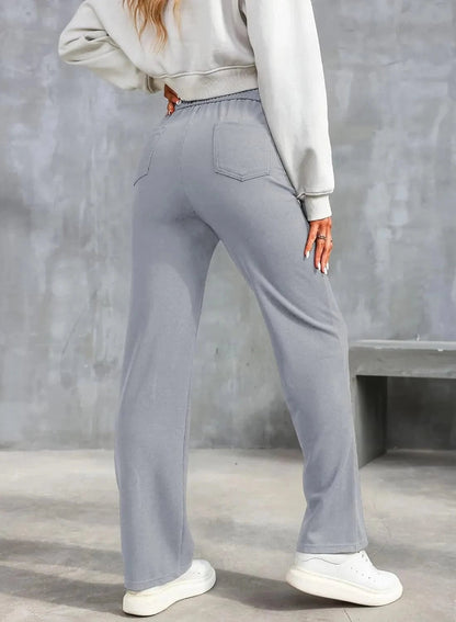 Magas derekú elasztikus szabadidőnadrág