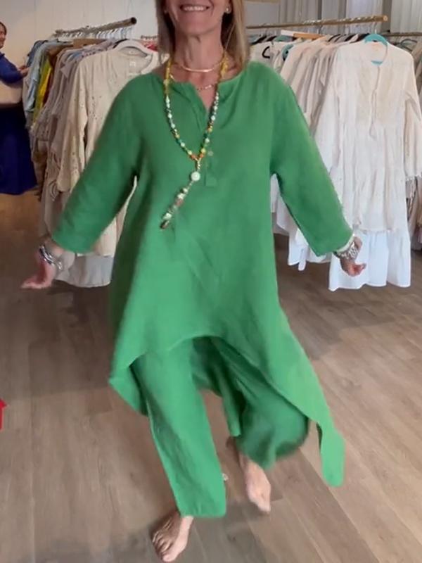 Női vászonöltöny monokróm színben