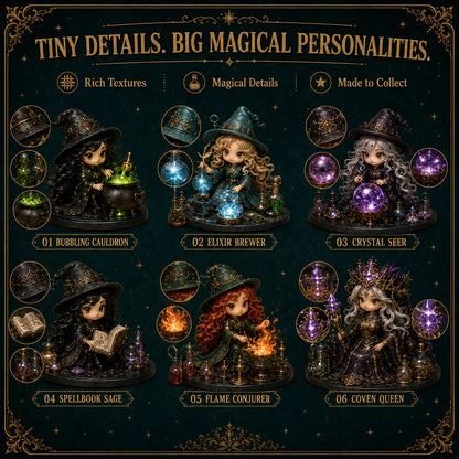 🧙‍♀️24 Days Of Witchy Surprises Advent Calendar | 24 Unique Collectible Witches with Magical Themes, Mini Figures & Fantasy Display Collection ✨
