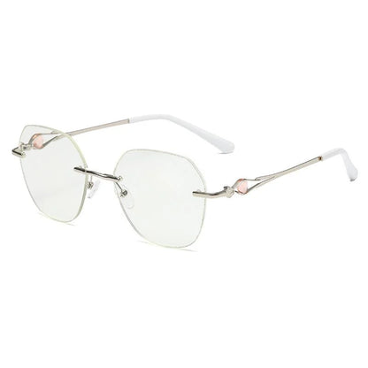 NŐI TÜKRÖZÉSMENTES GYÉMÁNT KERETES SZEMÜVEGEK, AMELY VÉDELEM A KÉK FÉNY ELLEN