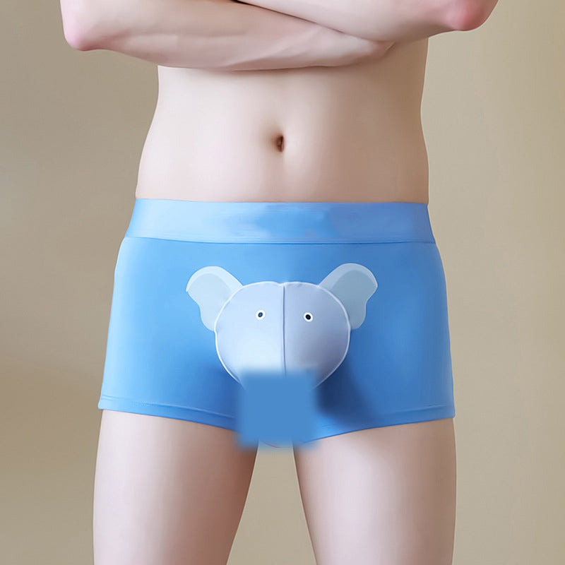 🐘Férfi légáteresztő boxeralsó 3D zsebbel🩲