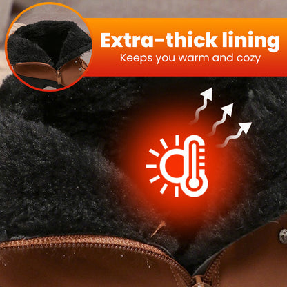 🔥FORRÓ AKCIÓ - 59% KEDVEZMÉNY - Vastag, meleg női csizma vastag sarkú cipőkkel